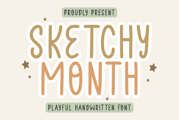 Sketchy Month Font for Small Business Branding