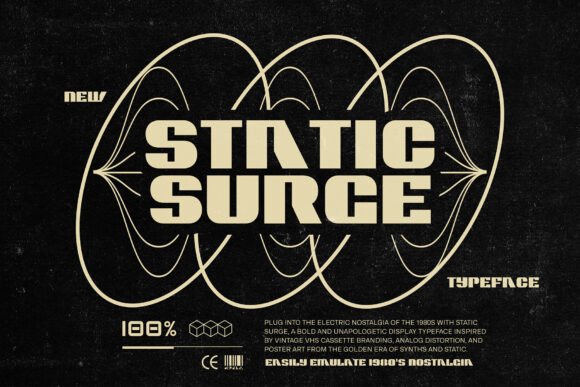 Static Surge Typeface for Retro Web Design