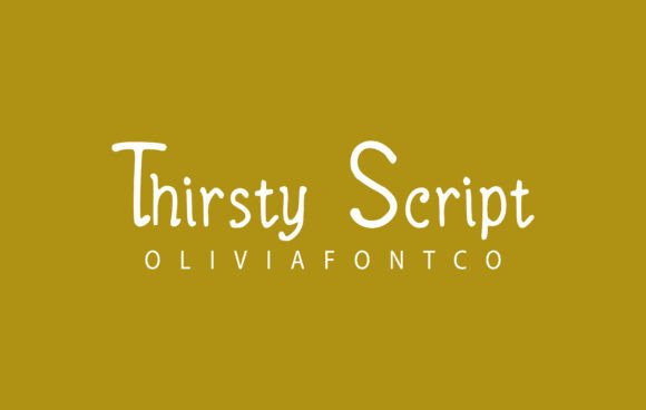 Thirsty Script Typeface for Editorial Design